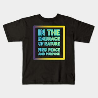 Earth's Voice: Spreading Awareness through Typography for Environmental Causes" Kids T-Shirt